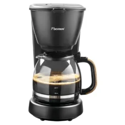 Bestron Filter-Kaffeemaschine Für 10 Tassen Kaffee, Inkl. 1,5 Liter Glaskanne, Permanentfilter & Warmhalteplatte, 1.000 Watt, Black & Wood-Design, Farbe: Schwarz / Holz -Bosch Verkäufe 527f61aa70ad0df60f157836edd25d35