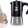Thiru Espressokocher Induktion L Premium Mokkakanne Aus Edelstahl Inkl. Toolset (Schwarz, 6 Tassen (300ml)) -Bosch Verkäufe 5d35dad95c1a27dafdaa73b0d8b5881b