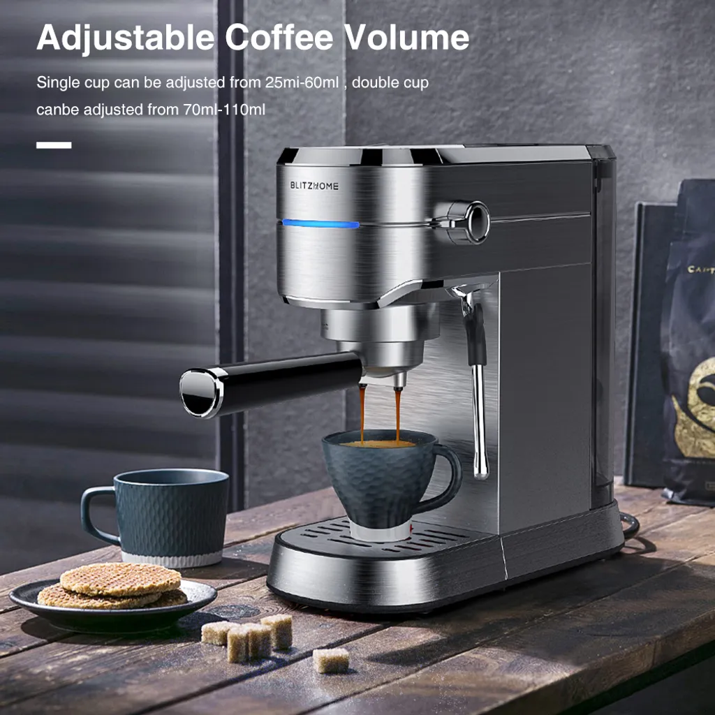 BlitzHome Espresso Maschine Kaffeemaschine Cappuccinomaschine Milchaufschäumer Espressomaschinen 4 BlitzHome Espresso Maschine Kaffeemaschine Cappuccinomaschine Milchaufschäumer Espressomaschinen – Bild 2
