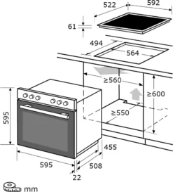 Exquisit EHE 157-2 UR-Set Einbau-Herd Glaskeramikkochfeld | Ober-/Unterhitze | Umluft & Grill| Inox -Bosch Verkäufe 603d7e7ff45d9f6fd2bd457923a558b6