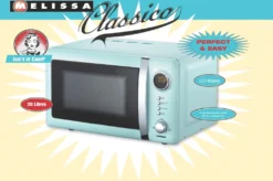 Melissa 16330110 CLASSICO Retro 20 Liter Mikrowelle Pepermint/Babyblue -Bosch Verkäufe 63d5851bc50c3a92c2599b1a9792259b