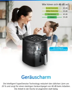 Proscenic T22 Heißluftfritteuse, App Und Sprachsteuerung, 5L XXL Luftfritteuse, Airfryer Mit Großem Digitalem LED Display, Vorheizen&Warm Halten, 100 Rezepte,ohne Öl, Schwarz, Edelstahl -Bosch Verkäufe 64bb920baa5ef2744f1da0fb3fb33d38