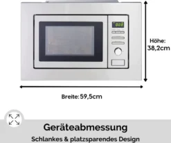 PKM Einbau Mikrowelle Microwellengerät Mikrowellenherd MW820-EBM Edelstahl 800 W -Bosch Verkäufe 65effd276d8e021875883aae32ca2c0c