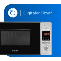 Exquisit Mikrowelle MW 820 DI | 700 Watt | Silber -Bosch Verkäufe 6a8250ba5bd7721d61a470b896f754ac