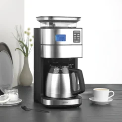 BEEM FRESH-AROMA-PERFECT II Filterkaffeemaschine Mit Mahlwerk - Thermo Kaffeemaschine Filterkaffeemaschine 10 Tassen Timer Thermoskanne Edelstahl -Bosch Verkäufe 6f1f95eec4b4579a8cb1c1e36443c7ee