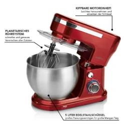 MAXXMEE Küchenmaschine Mit Zubehör - Rot -Bosch Verkäufe 6fb05793ccce941e03caf1cffa01ef13