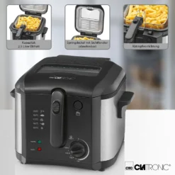 Clatronic Fritteuse 1600 W Schwarz FR 3649 -Bosch Verkäufe 701a38808b94f37760d73ac8ebf00fd6