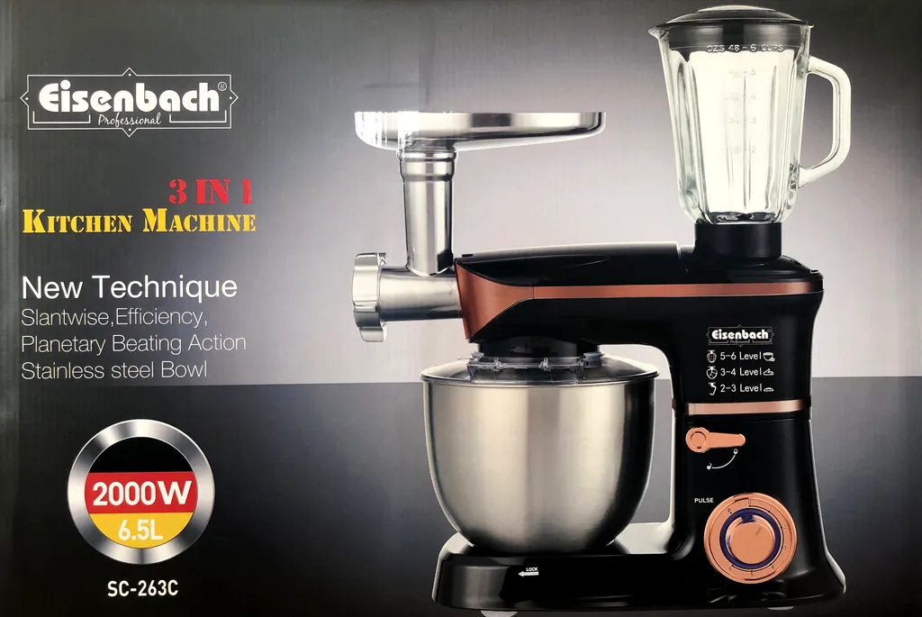 Eisenbach Teig-/Küchenmaschine 3in1 (SC263C) 3 Eisenbach Teig-/Küchenmaschine 3in1 (SC263C)