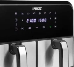 Princess 182074 Doppelkorb Heißluftfritteuse 2x 4 L 2x 1600 W Ohne-Öl Timer -Bosch Verkäufe 7429c45d76633c607f6b4711bacbe38c