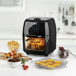 GOURMETmaxx Heißluft-Fritteuse Digital - Fritteuse, Ofen & Drehgrill In Einem - Heißluftfritteuse - Schwarz XXXL Heißluft Fritteuse Airfryer Digital Backofen Fettfrei Drehgrill 9L Pommes -Bosch Verkäufe 74adefaf91b304460d62f8905e605cf4