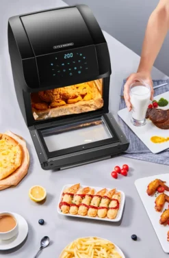 Steinborg 4-in1 Heißluftfritteuse | 12L | 1.500 W | Mit LED Touchscreen | 10 Automatische Programme | Inkl. Rezeptbuch Auf Deutsch | Frittieren, Backen, Grillen Oder Dörren | Aufwärmfunktion | Automatische Abschaltung | -Bosch Verkäufe 752d457506849dd993a084d75424027a