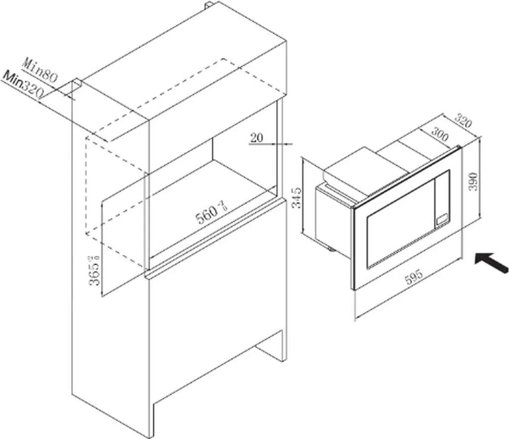 Amica EMW 13185 E, 20 L Einbaumikrowelle Mit Grill, Edelstahl 4 Amica EMW 13185 E, 20 L Einbaumikrowelle Mit Grill, Edelstahl – Bild 2