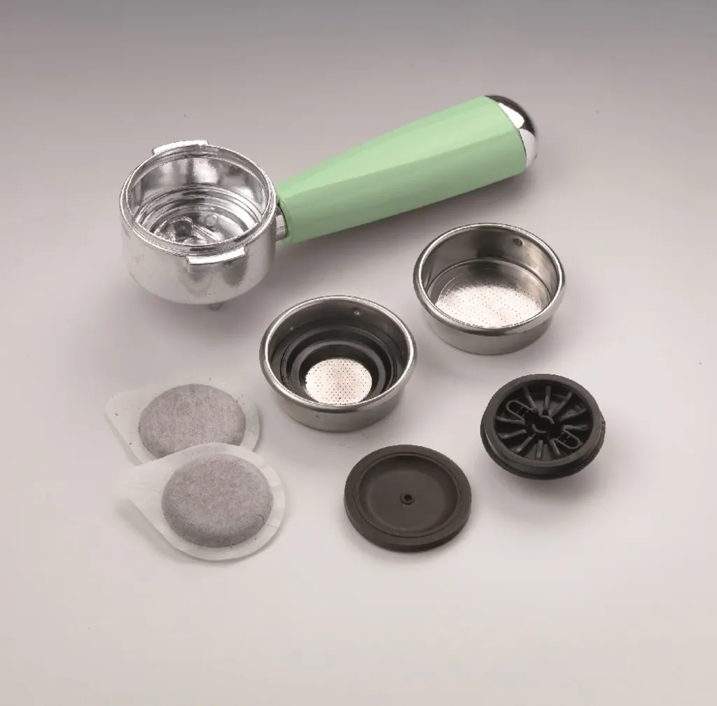 Ariete Vintage Siebträger-Espressomaschine Grün 7 Ariete Vintage Siebträger-Espressomaschine Grün – Bild 5