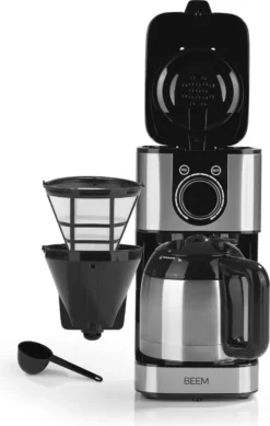 BEEM FRESH-AROMA-SWITCH Filterkaffeemaschine - Thermo Edelstahl 1 L Thermoskanne Bedienrad 24h-Timer 800 W Für 4-8 Tassen Kaffeemaschine Timer 24 BEEM FRESH-AROMA-SWITCH Filterkaffeemaschine - Thermo Edelstahl 1 L Thermoskanne Bedienrad 24h-Timer 800 W Für 4-8 Tassen Kaffeemaschine Timer -Bosch Verkäufe 79dc4a11933dabb0479e0b5327052dc8