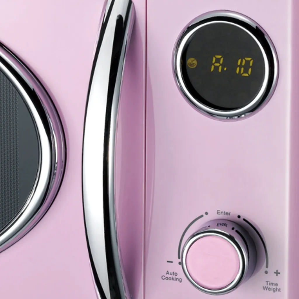 Melissa 16330130 Retro Mikrowelle/1000 Watt/23 Liter Garraum,Design Mikrowelle Mit Grill/Rosa Pink 6 Melissa 16330130 Retro Mikrowelle/1000 Watt/23 Liter Garraum,Design Mikrowelle Mit Grill/Rosa Pink – Bild 4