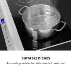 Klarstein Cucinata Mobile Kochplatte, Doppel-Induktionskochfeld, 3100W, Touch Control, Topfsensor, Abschalttimer, 10 Stufen, Überhitzungsschutz, Kindersicherung, Glaskeramik, Silber -Bosch Verkäufe 7e5b9650fd0831624d04d889eaa79870