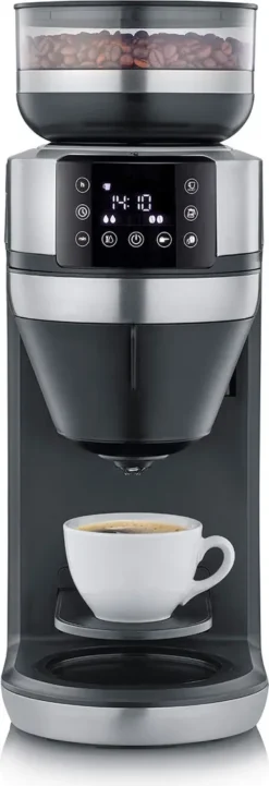 SEVERIN FILKA Vollautomat Für Filterkaffee Mit Glaskanne KA 4850 Aus Edelstahl, Matt-schwarz Edelstahl-gebürstet -Bosch Verkäufe 8021b97c95e9f4b278dc8cfeb6078fd0