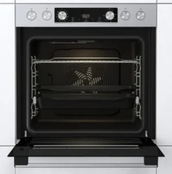 Gorenje Steel Set 4 Einbauherd - Set Mit Glaskeramik-Kochfeld Mit Edelstahlrahmen - 77L XXL Volumen - GentleClose & -Open - AirFry - PizzaMode - ChildLock - PerfectGrill - Teleskopauszüge - Schwarz -Bosch Verkäufe 82cc11aae61b1a4c21d95941f9a35f3f