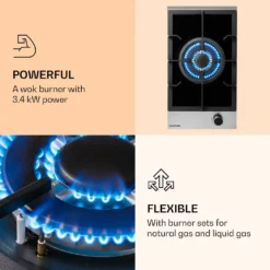 Klarstein Alchemist Gaskochfeld . Wokbrenner Aus Aluminium , Inklusive Schlauch Und Druckminderer , Elektrische Zündung , Für Flüssig- Oder Erdgas , Glaskeramik -Bosch Verkäufe 83845ca551c98c7cfcd653c0d8fa0950