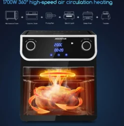 Aigostar - Ölfreie Fritteuse 8 L， Heißluftfritteuse Mit Klarsichtfenster， 1700 W， Doppelknopf & Doppel-LED-Touchscreen Heißluftfritteuse， 12 Voreingestellte Funktionen， Doppelkorb， Spülmaschinenfest， BPA-frei -Bosch Verkäufe 83a51ad4d5e4e2e5183906db5c2d4395