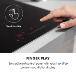 Klarstein Induktions-Kochfeld Einbaukochfeld Autark 60cm - 3 Zonen 5800 Watt 9 Leistungsstufen Paella Zone Timer Glaskeramik - Schwarz Einbau Glaskeramikkochfeld 3 Kochfelder Platten Elektro Einbaukochfeld Induktion Kochfeld Induktion -Bosch Verkäufe 83b3ea47caf7cf847e4be858041ee735