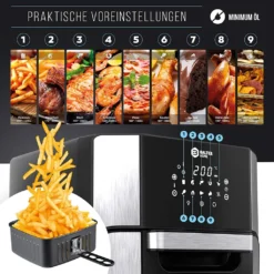 BALTER Heißluftfritteuse Heissluft Friteuse Heißluft Fritteuse Edelstahl 12 Liter, HL-1200 -Bosch Verkäufe 8670abf3d19e02e0680e500744bdb87e