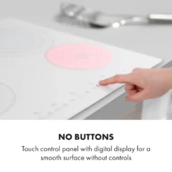 Klarstein Virtuosa 4 Glaskeramik-Kochfeld , Autark , 59 Cm , 4 Zonen: 6500 Watt , Zweifach-Zone , 4 Kochzonen , 9 Stufen , Timer , Rahmenlos , Timer , Kindersicherung , Weiß -Bosch Verkäufe 88ed155ab5676071bab7f76fcfdc93c5