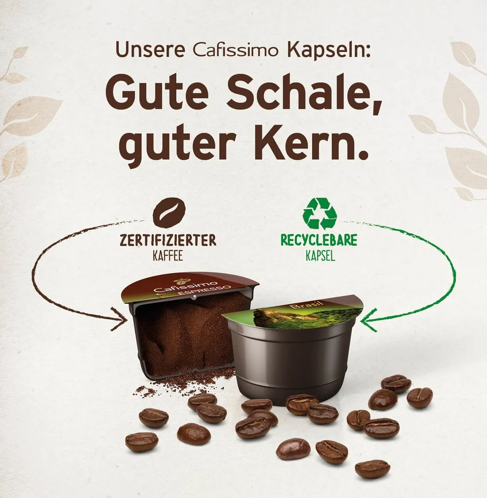Tchibo Cafissimo Pure Kaffeemaschine Kapselmaschine Inkl. 30 Kapseln Für Caffè Crema, Espresso Und Kaffee, Arctic Green 9 Tchibo Cafissimo Pure Kaffeemaschine Kapselmaschine Inkl. 30 Kapseln Für Caffè Crema, Espresso Und Kaffee, Arctic Green – Bild 7