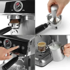 BEEM ESPRESSO-GRIND-PROFESSION Espresso-Siebträgermaschine Mit Mahlwerk - 15 Bar Espressomaschine Siebträger Maschine Barista Kaffee Mahlwerk Milchaufschäumer -Bosch Verkäufe 8ddbacb21990ba082fe439b5869eb264