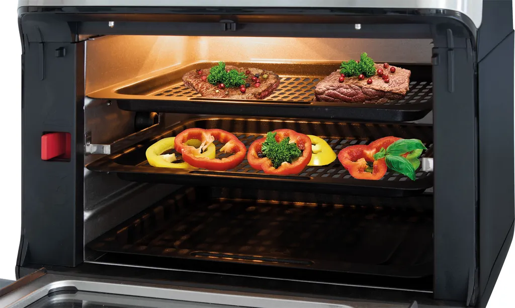 ProfiCook PC-FR 1200 H Heißluft-Fritteuse, 9 Automatikprogramme Inkl. Variabler Zeit Und Temperatureinstellung, Kapazität: Ca. 11 Liter, 4 Einschubhöhen Für Optimale Backergebisse, Edelstahl-schwarz 10 ProfiCook PC-FR 1200 H Heißluft-Fritteuse, 9 Automatikprogramme Inkl. Variabler Zeit Und Temperatureinstellung, Kapazität: Ca. 11 Liter, 4 Einschubhöhen Für Optimale Backergebisse, Edelstahl-schwarz – Bild 8