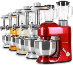 Klarstein Lucia Rossa Küchenmaschine Mixer (1200 Watt, 5 Liter Rührschüssel, Fleischwolf, Saftpresse ) - Rot -Bosch Verkäufe 8f04febeeea55757addd17f87d24034f