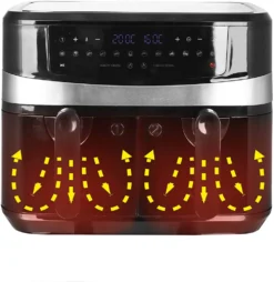 Emerio AF-126672 XXL Doppel Heißluft-Fritteuse Air-Fryer 2 X 4,5 Liter 12 Programme -Bosch Verkäufe 8f96532d21c47600a21aa8beec6ef551