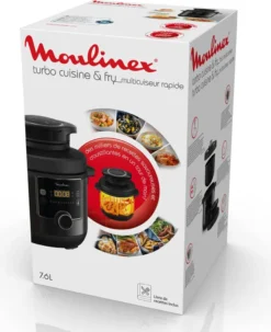 Moulinex Turbo Cuisine & Fry Elektrischer Schnellkochtopf Und Luftfritteuse 1450 W - 15 Automatische Programme -Bosch Verkäufe 930bba94be5d81b0d0a06f3d7705de65