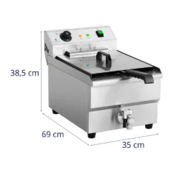 Fritteuse Elektro Fritteuse Edelstahl Gastronomie Ablasshahn Kaltzone 6000 W 16L -Bosch Verkäufe 935987089f5e09463ef316013c7ee0f3