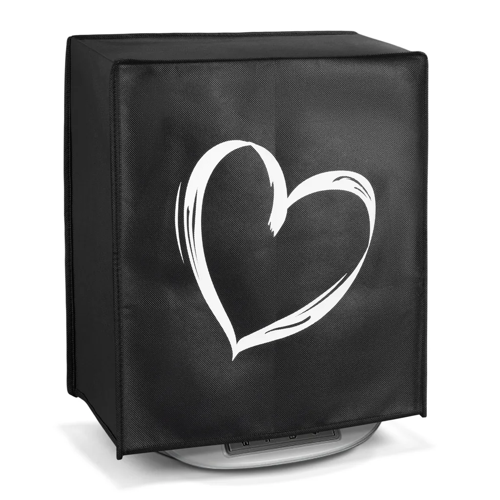 Kwmobile Hülle Kompatibel Mit Thermomix TM5 / TM6 - Küchenmaschine Abdeckhaube - In Weiß Schwarz Herz Brush 3 Kwmobile Hülle Kompatibel Mit Thermomix TM5 / TM6 - Küchenmaschine Abdeckhaube - In Weiß Schwarz Herz Brush