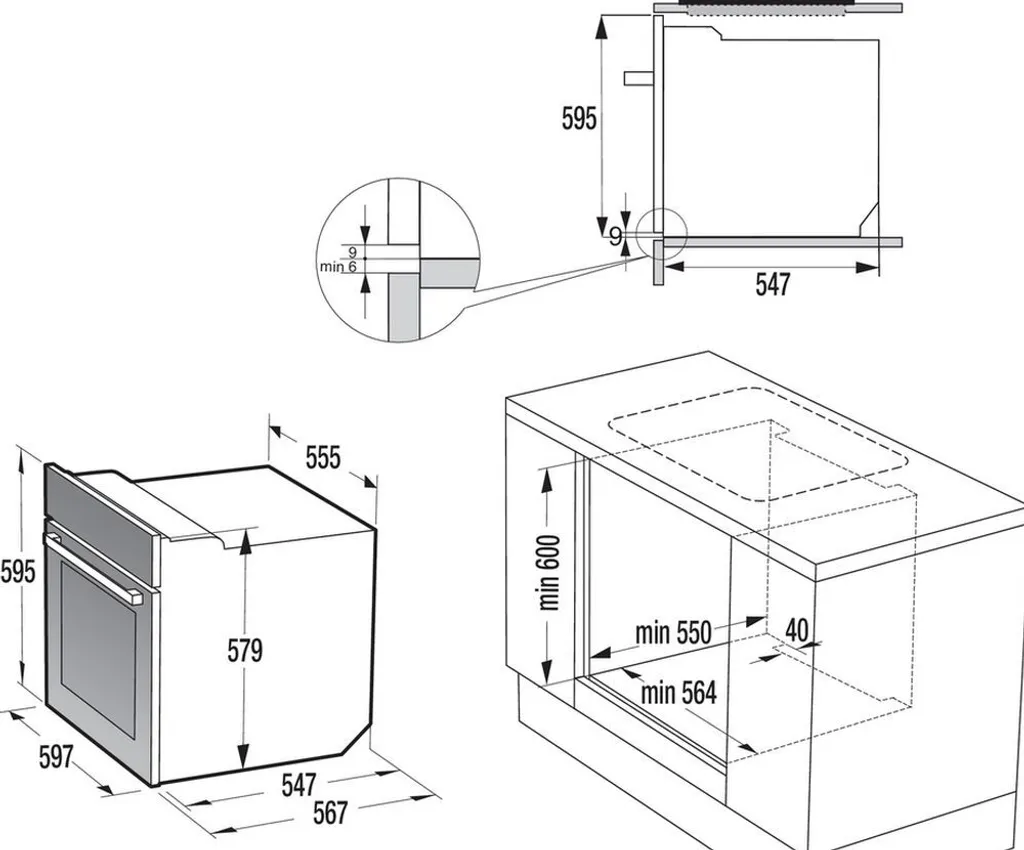 Gorenje Black Set 4 INDUCTION Einbauherd - Set Mit Induktions-Kochfeld Mit Edelstahlrahmen - 77L XXL Volumen - GentleClose - AirFry - PizzaMode - ChildLock - PerfectGrill - Teleskopauszüge - Schwarz 18 Gorenje Black Set 4 INDUCTION Einbauherd - Set Mit Induktions-Kochfeld Mit Edelstahlrahmen - 77L XXL Volumen - GentleClose - AirFry - PizzaMode - ChildLock - PerfectGrill - Teleskopauszüge - Schwarz – Bild 16