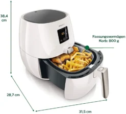 Philips Heißluftfritteuse Airfryer HD 9216/80 - Fassungsvermögen 800g - 1.425 Watt 37 Philips Heißluftfritteuse Airfryer HD 9216/80 - Fassungsvermögen 800g - 1.425 Watt -Bosch Verkäufe 98f2e704a384e97053f9cd1ff729f024