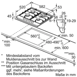 Bosch PCH6A5B90 60cm Einbau Gaskochfeld Autark Wok Brenner Edelstahl -Bosch Verkäufe 9a9d3345cc64db454a944a7398b7c75d