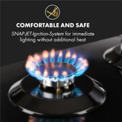 Klarstein Gasherd Einbau-Gaskochfeld - Sabaf-Brenner - Gaskochfeld Für Propan/Erdgas - Gasherd Kochfeld Einbau Gasherd - Glaskeramik - 5-Flammig - Schwarz Einbau Gas Kochfeld Gasherd 5 Platten Kochfelder Herdplatte Kochplatte Einbaukochfeld -Bosch Verkäufe 9c51c3907bfda7d923b0c38ae116d57c