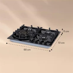 Klarstein Ignito Max 4 , Gaskochfeld , 4-flammig Glaskeramik , Ektrische Zündung , Geringere Energiekosten , 9,1 KW , 60 Cm -Bosch Verkäufe 9cbaf08610f8c8dd2ac3e6f4502ecfd3