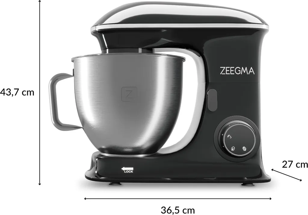 2200W Küchenmaschine 6,5 L Knetmaschine Rührmaschine Zeegma PLANET Teigmaschine 10 2200W Küchenmaschine 6,5 L Knetmaschine Rührmaschine Zeegma PLANET Teigmaschine – Bild 8
