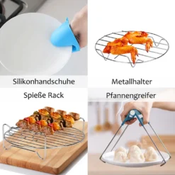 Lospitch Heißluftfritteuse Zubehör 8 Zoll 12tlg. Fritteuse Set Inkl. Brotbackkorb Pizzapfanne Silikonpfanne Grillrost Spieße Kompaktfriteusen 13 Lospitch Heißluftfritteuse Zubehör 8 Zoll 12tlg. Fritteuse Set Inkl. Brotbackkorb Pizzapfanne Silikonpfanne Grillrost Spieße Kompaktfriteusen -Bosch Verkäufe 9ff632253ae2c98a1020a7df2f27c898 1