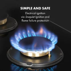 Klarstein Goldflame 4 Gaskochfeld , 4-flammig , Autark , 60 Cm , Einbau , Messing-Brenner , Erdgas/Propangas , Sicherheitsventile , Automatische Abschaltung , Topfträger Aus Gusseisen , Inkl.Schlauch Und Druckminderer , Glaskeramik Ø 8 Mm , Schwarz -Bosch Verkäufe a08cf3b0bcd0be0aa8a8d24f8feeefa2