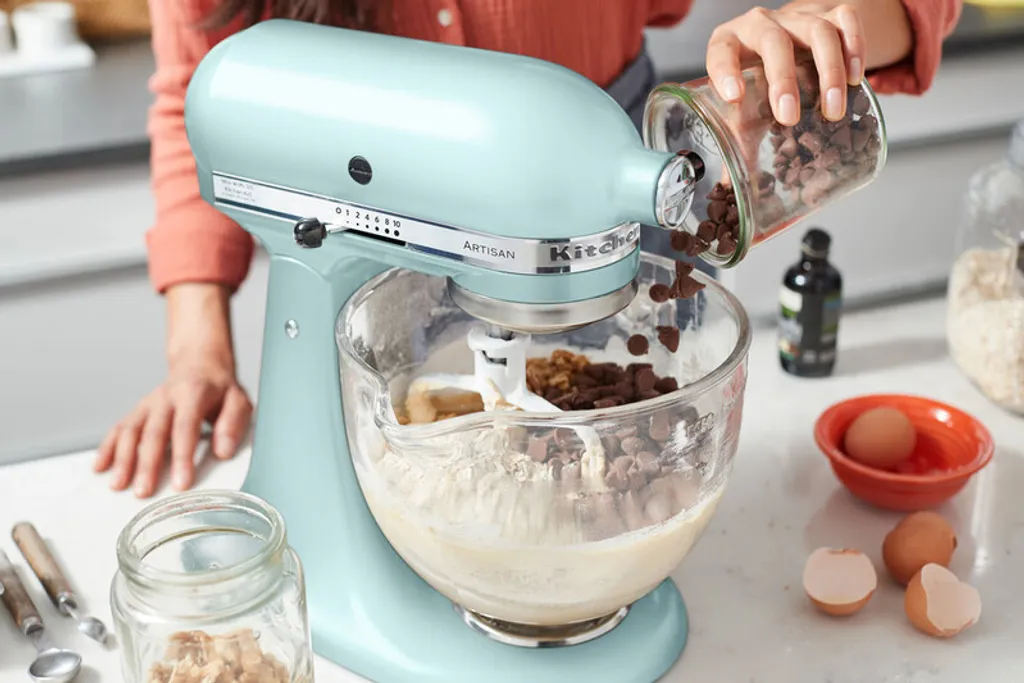 KitchenAid 4,8 L 5KSM175 Artisan Küchenmaschine Set 4 Gemüseschneider+Fleischwolf+Spritzgebäckvors, Farbe:Liebesapfelrot 7 KitchenAid 4,8 L 5KSM175 Artisan Küchenmaschine Set 4 Gemüseschneider+Fleischwolf+Spritzgebäckvors, Farbe:Liebesapfelrot – Bild 5