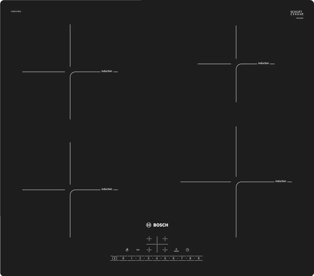 Bosch PUE611FB1E Induktionskochfeld 60cm Autark 3 Bosch PUE611FB1E Induktionskochfeld 60cm Autark