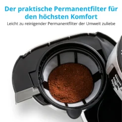 MEDION Kaffeemaschine Mit Mahlwerk Und Thermoskanne (Timer, 1 Liter, 900 Watt, Kaffeebohnenmahlwerk, 8 Mahlstufen, LED Display, Tropf Stopp, Isolierkanne, MD19777) -Bosch Verkäufe a5ef48f28da94e6e412aa98c186f769c