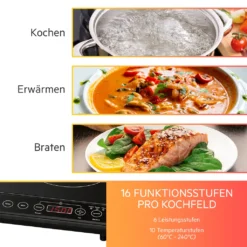 CLATRONIC Induktions-Doppelkochplatte DKI 3609 Schwarz 3500 Watt Herdplatte -Bosch Verkäufe a614003696f4d8d2988ce42bcb673850