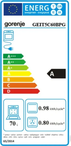 Gorenje GEIT5C 60 BPG Elektro-Standherd Mit Induktionskochfeld - 50 Cm - 70 Liter - Kindersicherung - Schnellaufheizung - AirFry - Pizzamodus 300°C - Teleskopauszüge - AquaClean - BridgeZone - Schwarz -Bosch Verkäufe aa4a1e9d8ae4b6ef89c288bdfbdad8cd
