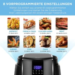 Midea Heißluftfritteuse 3,5L Heißluft Fritteuse Mit 8 Verschiedene Programmen, Digital Touchscreen, Temperaturkontrolle, 1500W Heissluftfritteuse Air Fryer -Bosch Verkäufe ab24ce94f0edd07958e2193dda7a1698