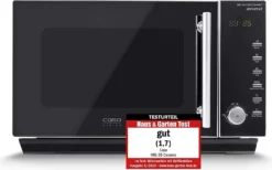 CASO | MIG25 Ceramic 2-in-1 Mikrowelle Mit Grill | Keramikboden Und Inverter-Technologie, 900 W, 1000 W Grill, 25 L, Design Edelstahl, Verspiegelt -Bosch Verkäufe aba1418eb207f638999a79bd7c221274